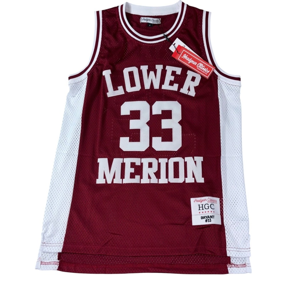 Lower Merion High School Jersey Men Small Burgundy Headgear Classics Kobe Bryant
